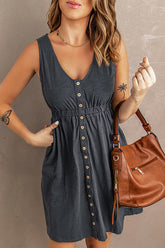 Vestido Meridress sin mangas con botones y vuelo en 4 colores